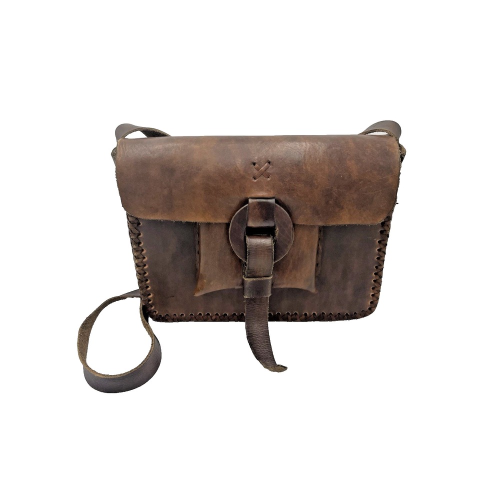 Vintage Genuine Leather Handmade Purse Made in Mexico Crossbody Shoulder Bag